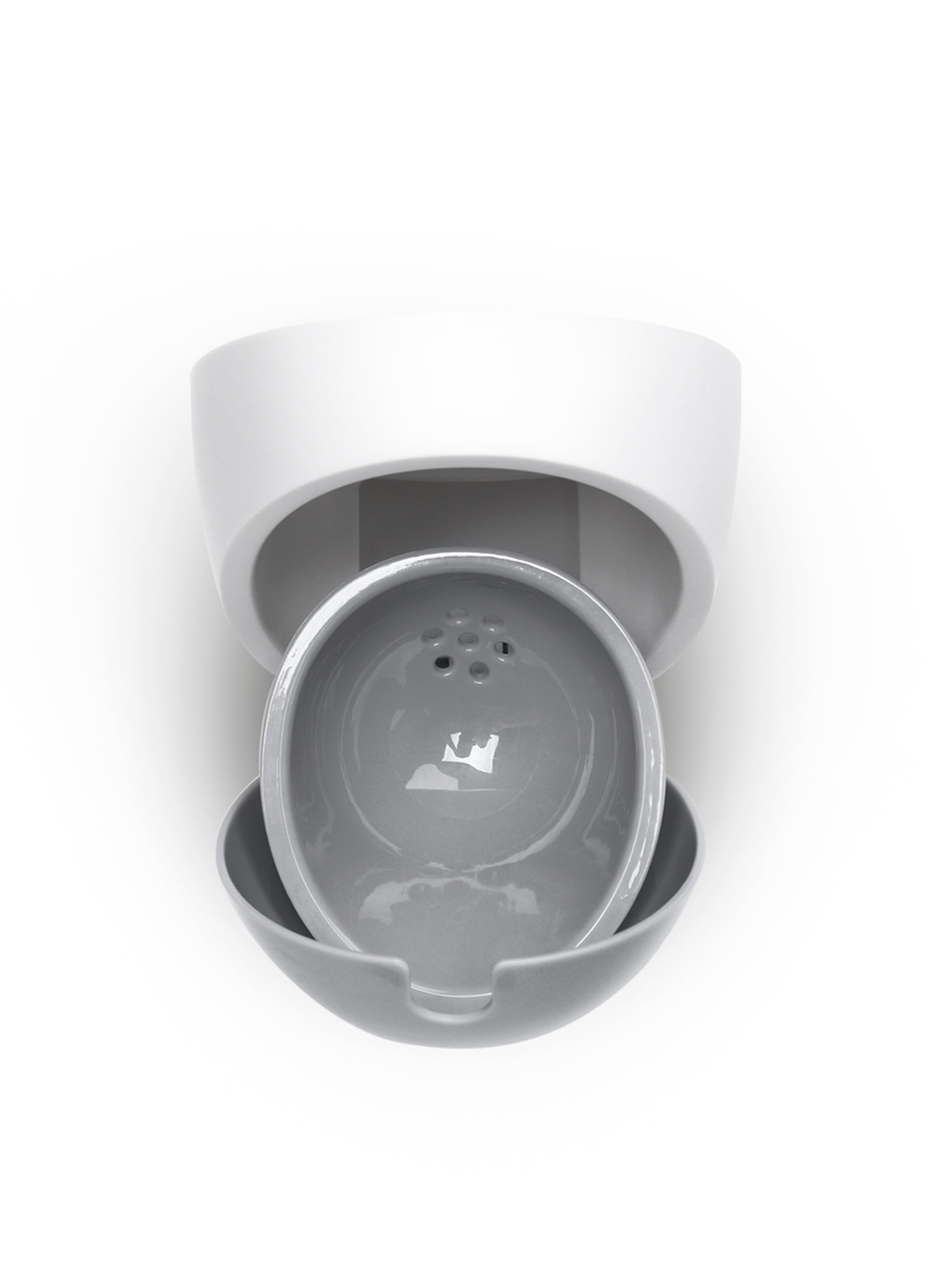 Ершик с силиконовой щеткой клеящийся настенный белый с серым MBM MY HOME модель BP-21 WHITE/GRAY Фото