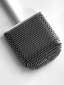 Ершик с узкой силиконовой щеткой клеящийся настенный белый с серым MBM HOME модель BP-34 WHITE/GRAY Ершик с узкой силиконовой щеткой клеящийся настенный белый с серым MBM HOME модель BP-34 WHITE/GRAY Фото