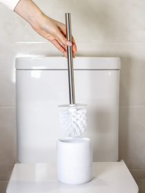 Йоржик для унітазу білий Boston MBM HOME модель BA-06 WHITE Фото