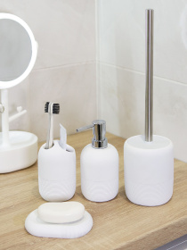 Йоржик для унітазу білий Boston MBM HOME модель BA-06 WHITE Фото