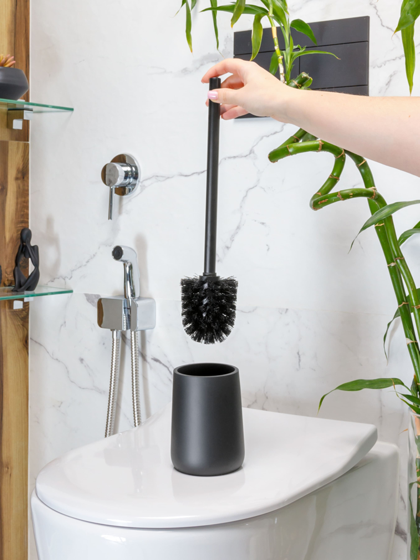 Ершик для унитаза черный Richmond MBM HOME модель BA-10 BLACK Фото