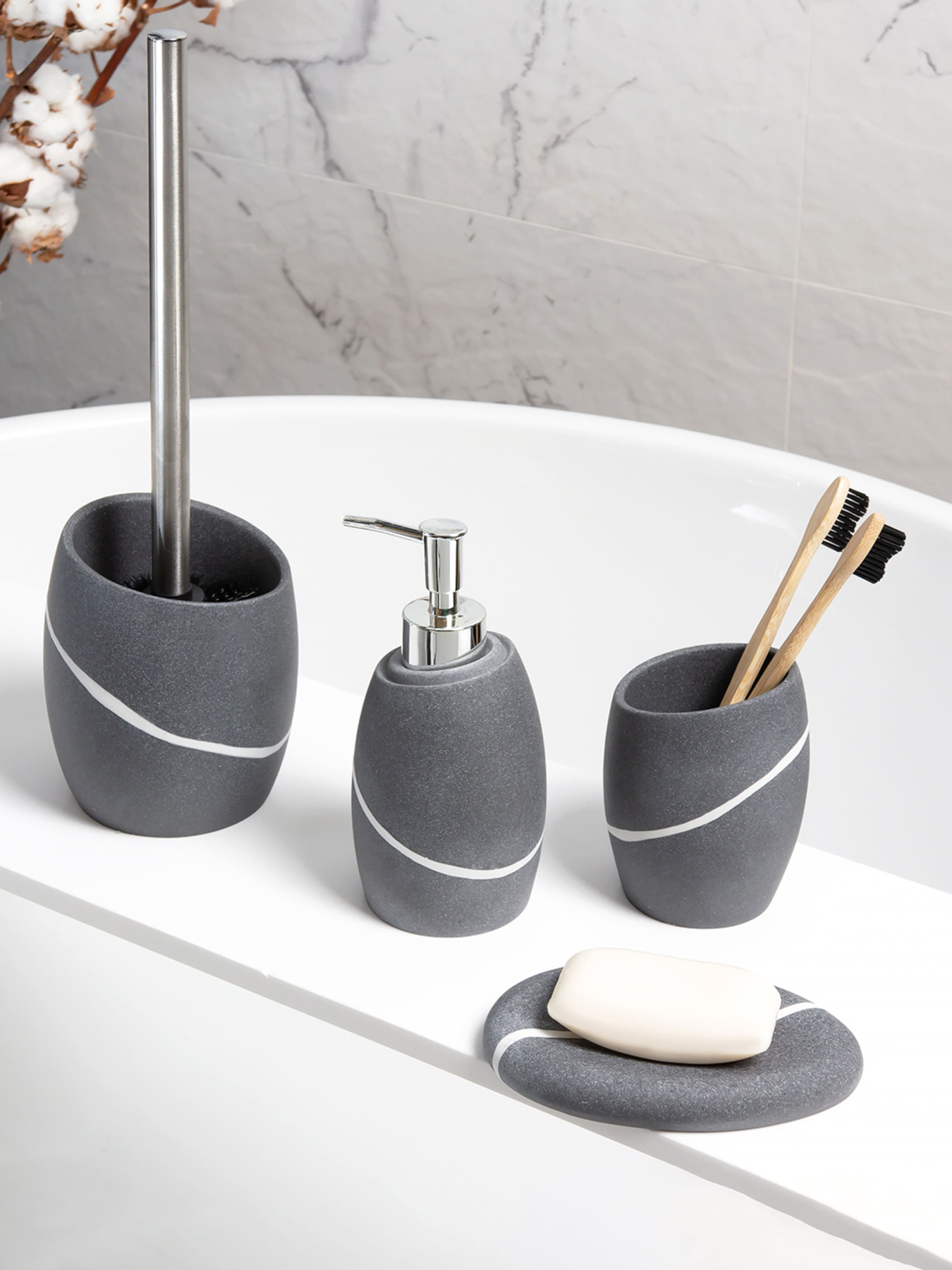 Ершик для унитаза серый Crimea MBM MY HOME модель BA-14 GRAY Фото