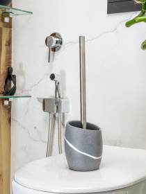 Йоржик для унітазу сірий Crimea MBM HOME модель BA-14 GRAY Фото