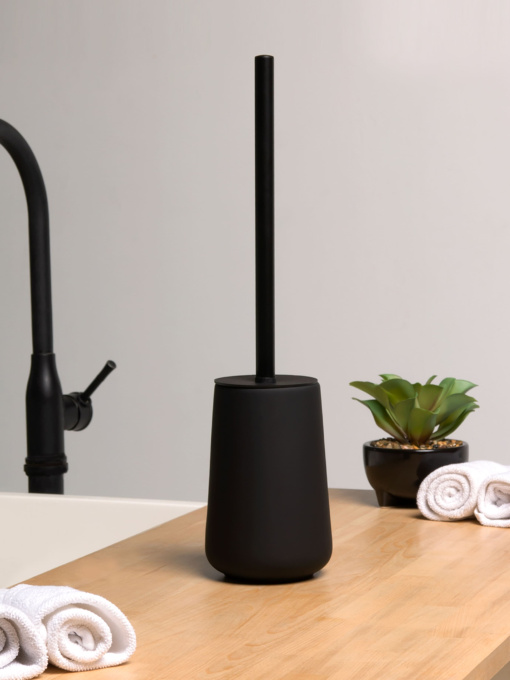 Йоржик для унітазу чорний Jersey MBM HOME модель BA-18 BLACK Фото