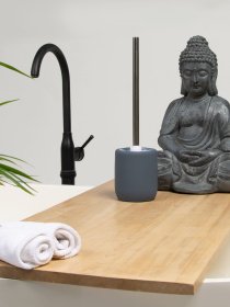 Ершик для унитаза серый Milan MBM MY HOME модель BA-25 GRAY Фото