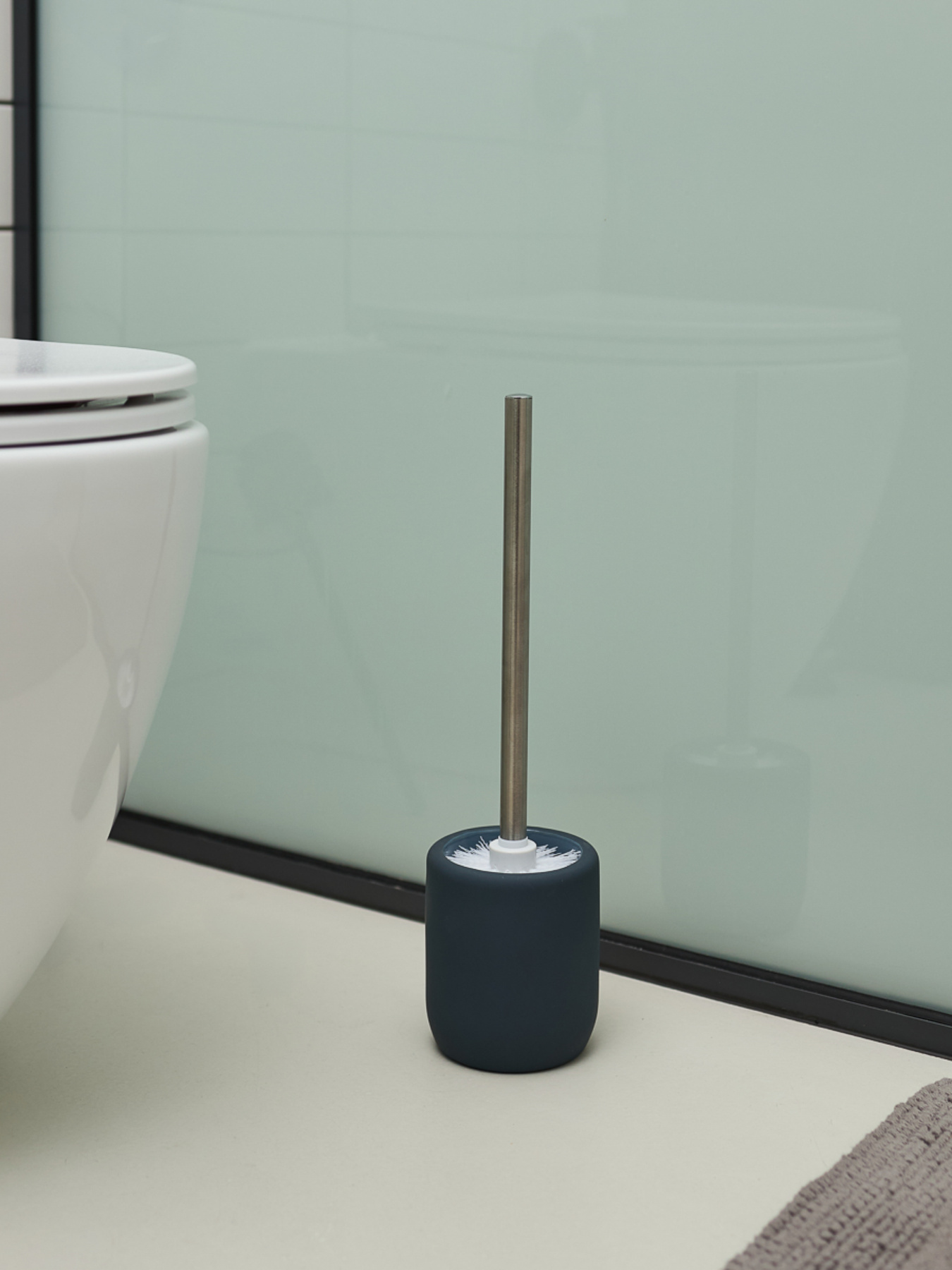 Ершик для унитаза серый Milan MBM HOME модель BA-25 GRAY Фото