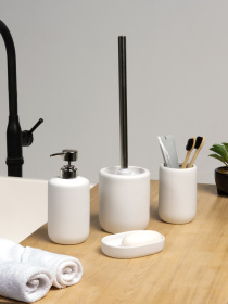 Ершик для унитаза белый Milan MBM HOME модель BA-25 WHITE Фото