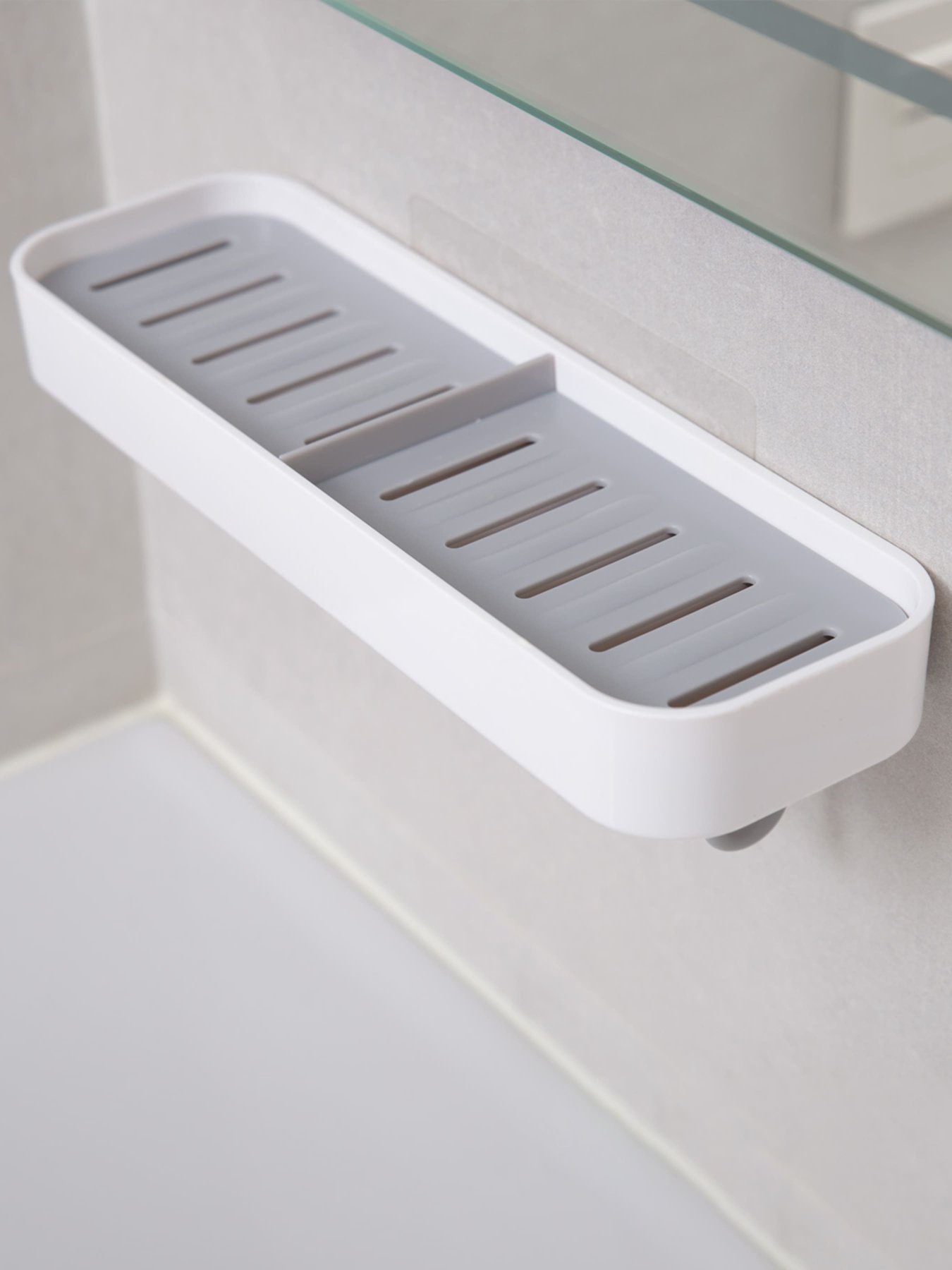 Мыльница двойная клейкая с крючками белая MBM HOME модель BP-11 WHITE Фото