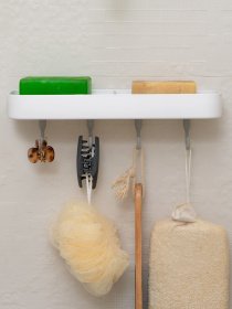 Мыльница двойная клейкая с крючками белая MBM HOME модель BP-11 WHITE Мыльница двойная клейкая с крючками белая MBM HOME модель BP-11 WHITE Фото