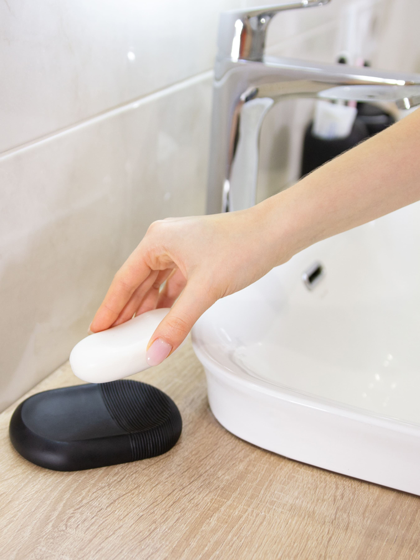 Мыльница черная Boston MBM MY HOME модель BA-02 BLACK Фото