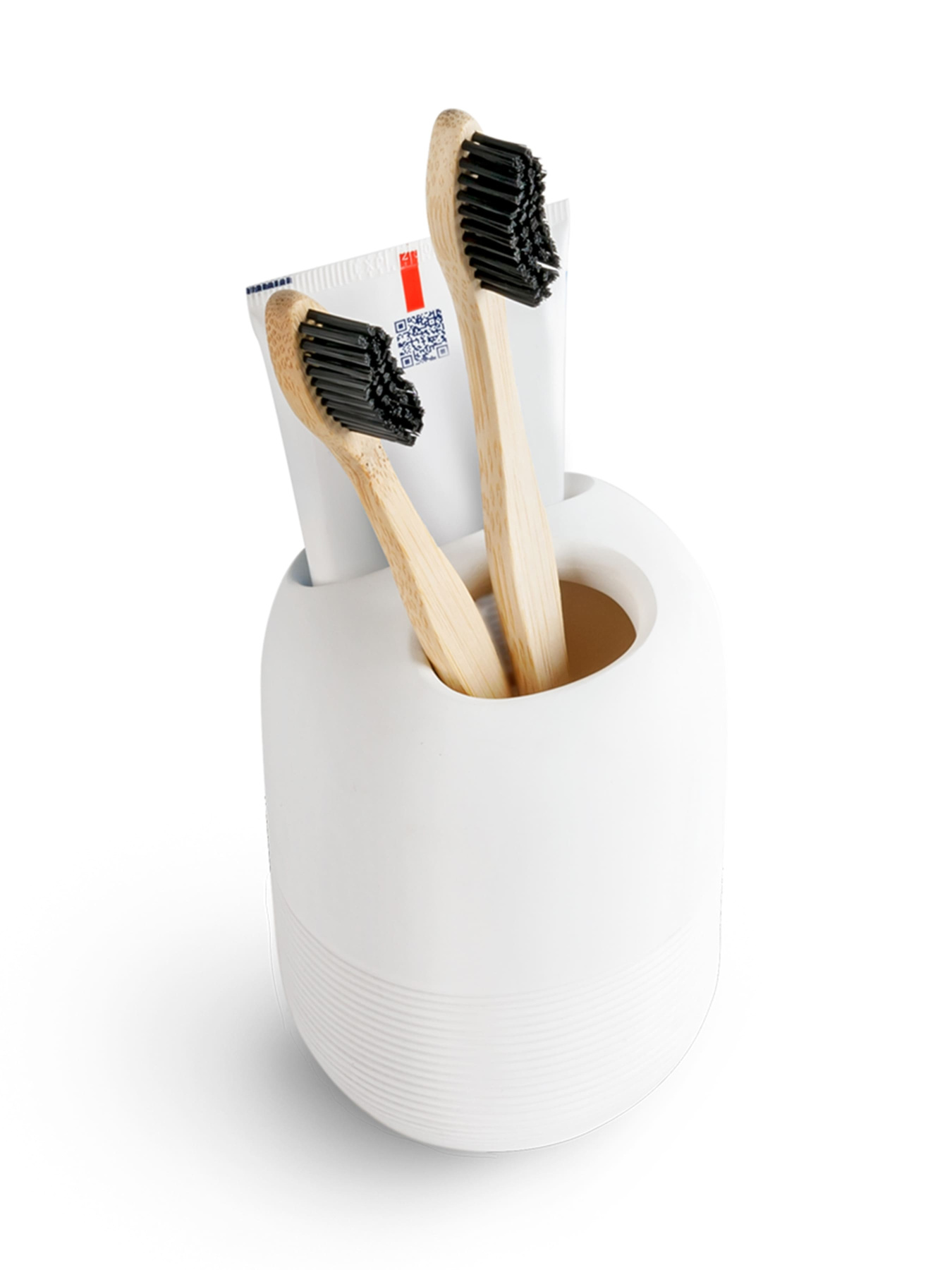 Подставка для зубных щеток и пасты белая Boston MBM MY HOME модель BA-03 WHITE Фото