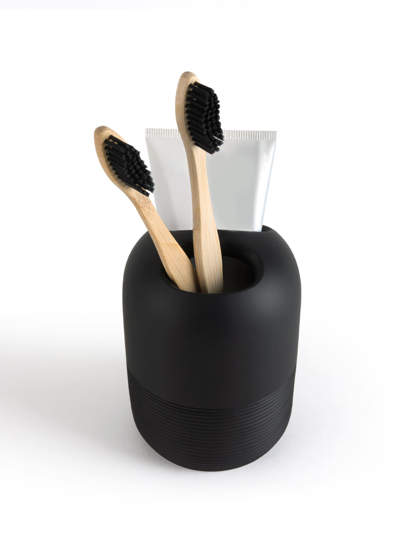 Подставка для зубных щеток и пасты черная Boston MBM HOME модель BA-03 BLACK Фото