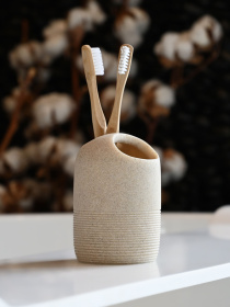 Подставка для зубных щеток и пасты бежевая Boston MBM MY HOME модель BA-03 BEIGE Фото