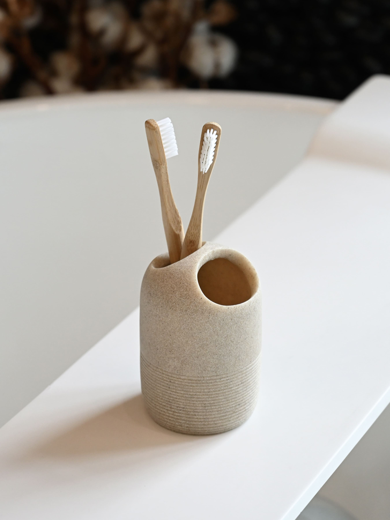 Підставка для зубних щіток та пасти бежева Boston MBM HOME модель BA-03 BEIGE Підставка для зубних щіток та пасти бежева Boston MBM HOME модель BA-03 BEIGE Фото