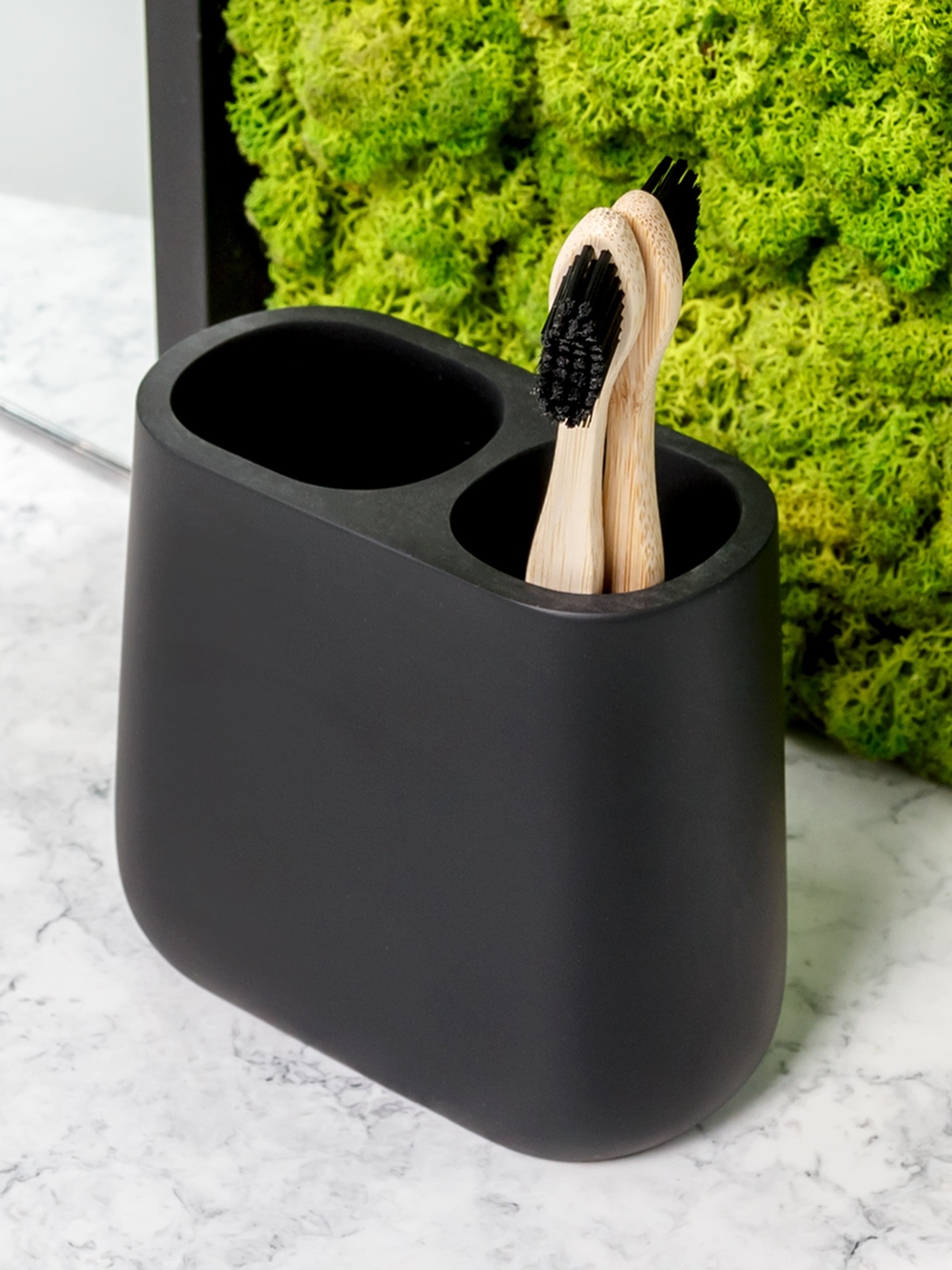 Подставка для зубных щеток и пасты черная Richmond MBM MY HOME модель BA-08 BLACK Фото