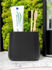 Подставка для зубных щеток и пасты черная Richmond MBM MY HOME модель BA-08 BLACK Фото