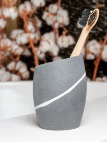 Подставка для зубных щеток и пасты серая Crimea MBM MY HOME модель BA-12 GRAY Фото