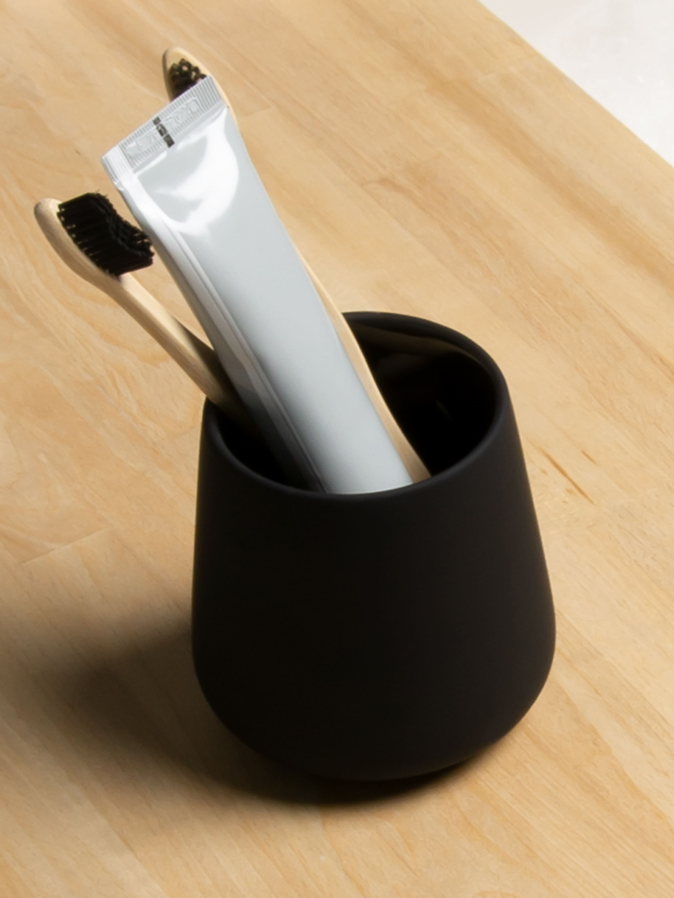 Подставка для зубных щеток и пасты черная Jersey MBM MY HOME модель BA-16 BLACK Фото