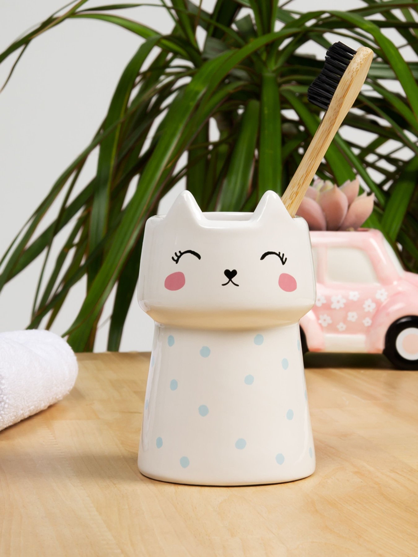 Подставка для зубных щеток и пасты белая Cute Cat MBM MY HOME модель BA-21 WHITE Фото