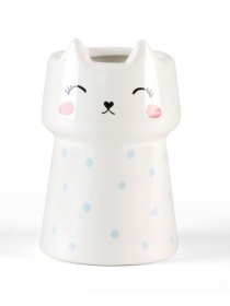 Подставка для зубных щеток и пасты белая Cute Cat MBM HOME модель BA-21 WHITE Фото