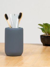 Подставка для зубных щеток и пасты серая Milan MBM MY HOME модель BA-22 GRAY Фото