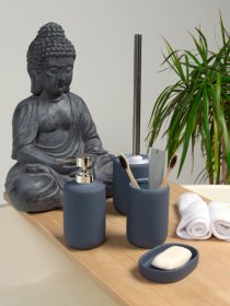 Подставка для зубных щеток и пасты серая Milan MBM MY HOME модель BA-22 GRAY Фото