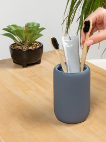 Подставка для зубных щеток и пасты серая Milan MBM MY HOME модель BA-22 GRAY Фото