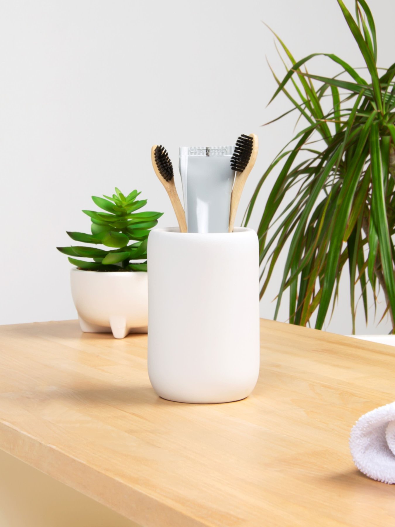 Подставка для зубных щеток и пасты белая Milan MBM MY HOME модель BA-22 WHITE Фото