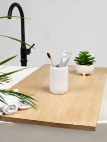 Подставка для зубных щеток и пасты белая Milan MBM HOME модель BA-22 WHITE Подставка для зубных щеток и пасты белая Milan MBM HOME модель BA-22 WHITE Фото