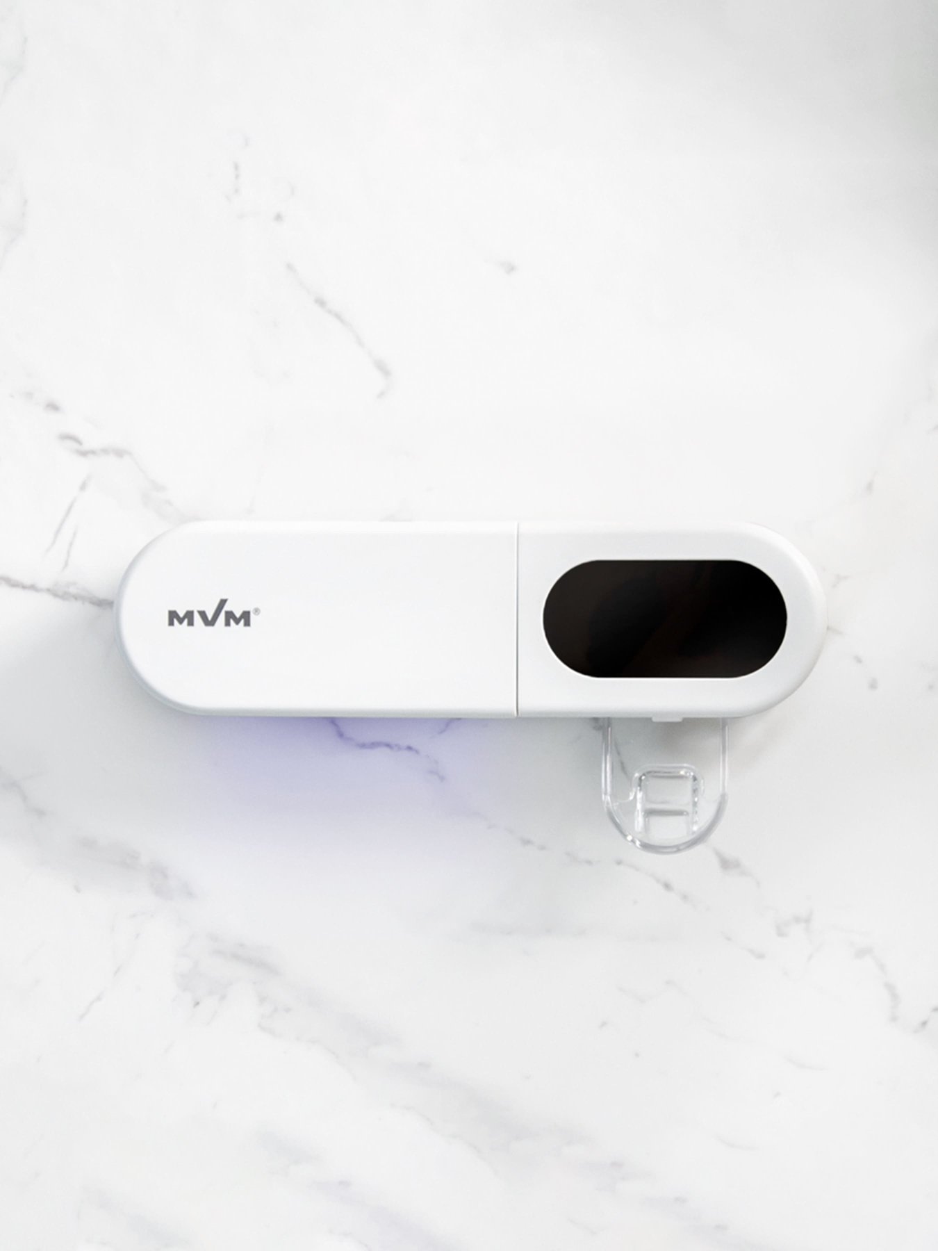 Органайзер для зубних щіток та пасти зі стерилізатором клейкий MBM HOME модель BP-36 WHITE Фото