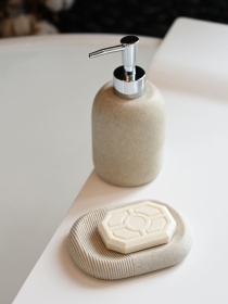 Диспенсер для жидкого мыла бежевый Boston MBM MY HOME модель BA-04 BEIGE Фото