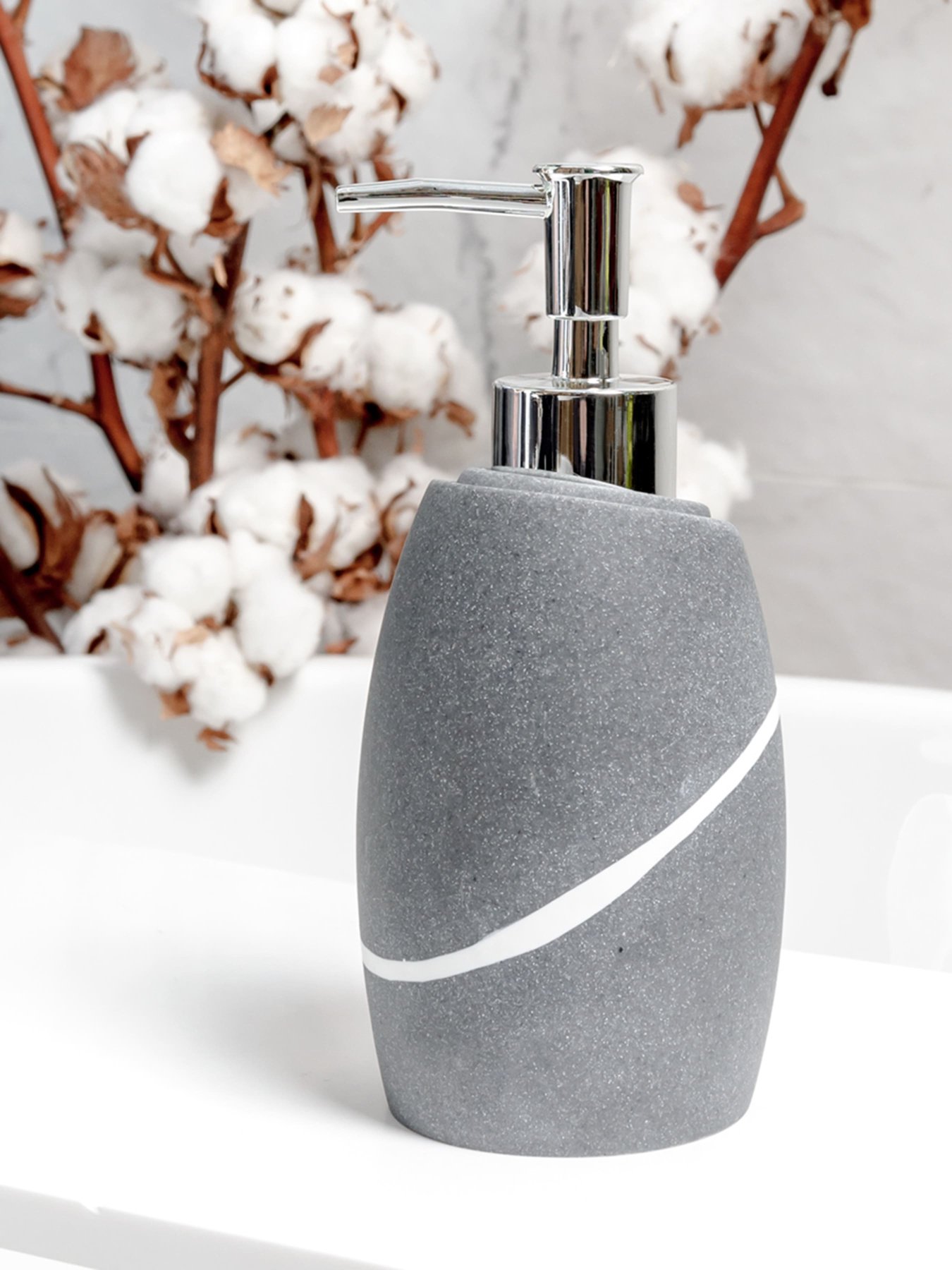 Диспенсер для жидкого мыла серый Crimea MBM MY HOME модель BA-13 GRAY Фото