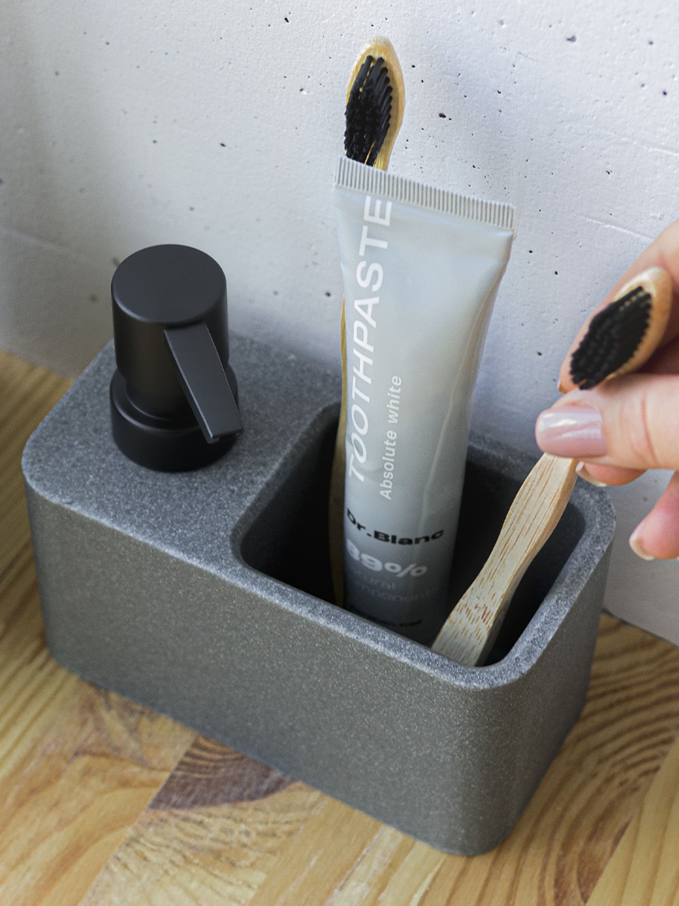 Органайзер с дозатором универсальный серый MBM MY HOME модель BA-15 GRAY Фото