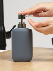 Диспенсер для жидкого мыла серый Milan MBM HOME модель BA-23 GRAY Диспенсер для жидкого мыла серый Milan MBM HOME модель BA-23 GRAY Фото
