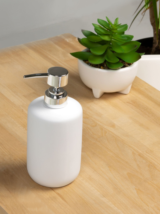 Диспенсер для жидкого мыла белый Milan MBM MY HOME модель BA-23 WHITE Фото