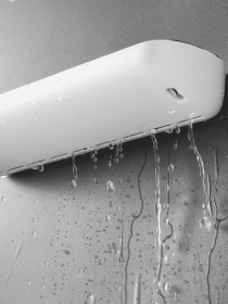 Полиця велика клейка біла з чорним MBM HOME модель BP-18 WHITE/BLACK Фото