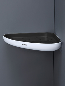 Полиця кутова клейка біла з чорним MBM HOME модель BP-26 WHITE/BLACK Полиця кутова клейка біла з чорним MBM HOME модель BP-26 WHITE/BLACK Фото