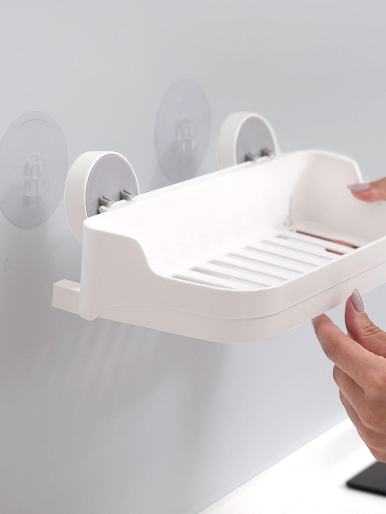 Полка клеящаяся белая MBM MY HOME модель BP-3 WHITE Фото