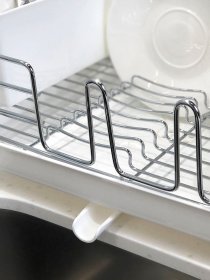 Сушарка для посуду з органайзером біла MBM HOME модель DR-02 WHITE Фото