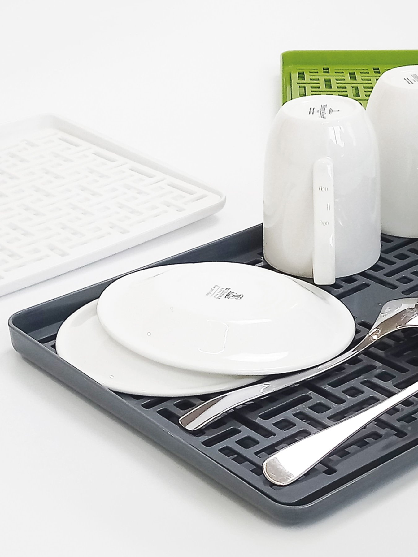 Сушилка для посуды с поддоном серая MBM MY HOME модель DR-04 GRAY Фото