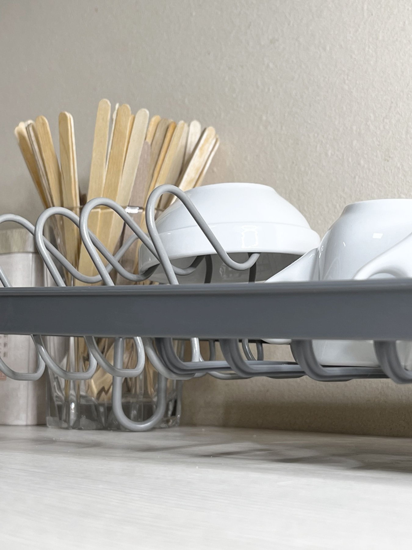 Сушарка для посуду сіра MBM HOME модель DR-05 GRAY Фото