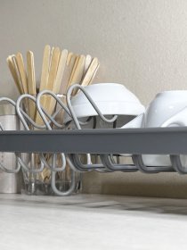 Сушарка для посуду сіра MBM HOME модель DR-05 GRAY Фото