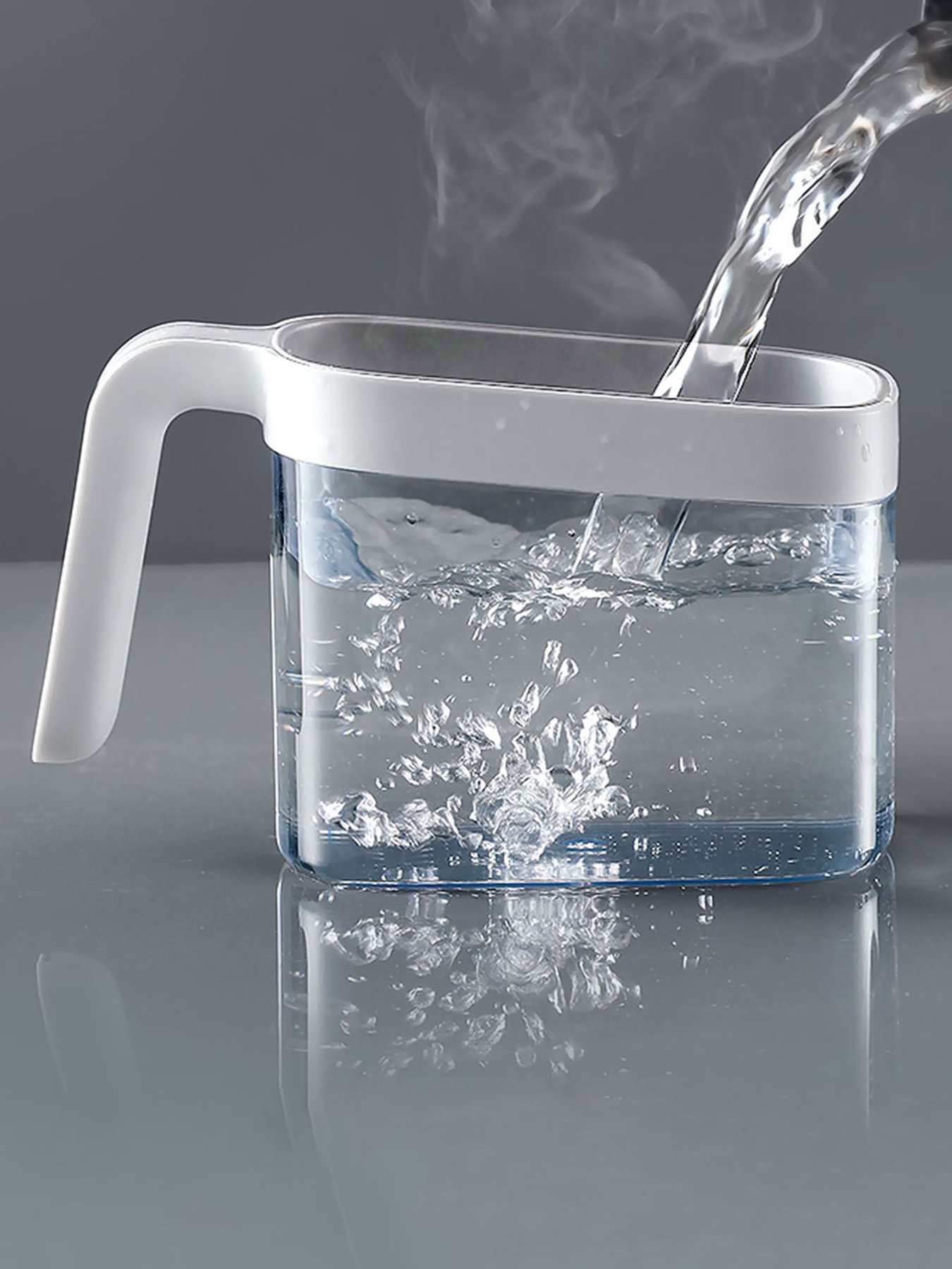 Полиця з 3-ма ємностями для зберігання клейка біла з сірим MBM HOME модель KP-12 WHITE/GRAY Фото