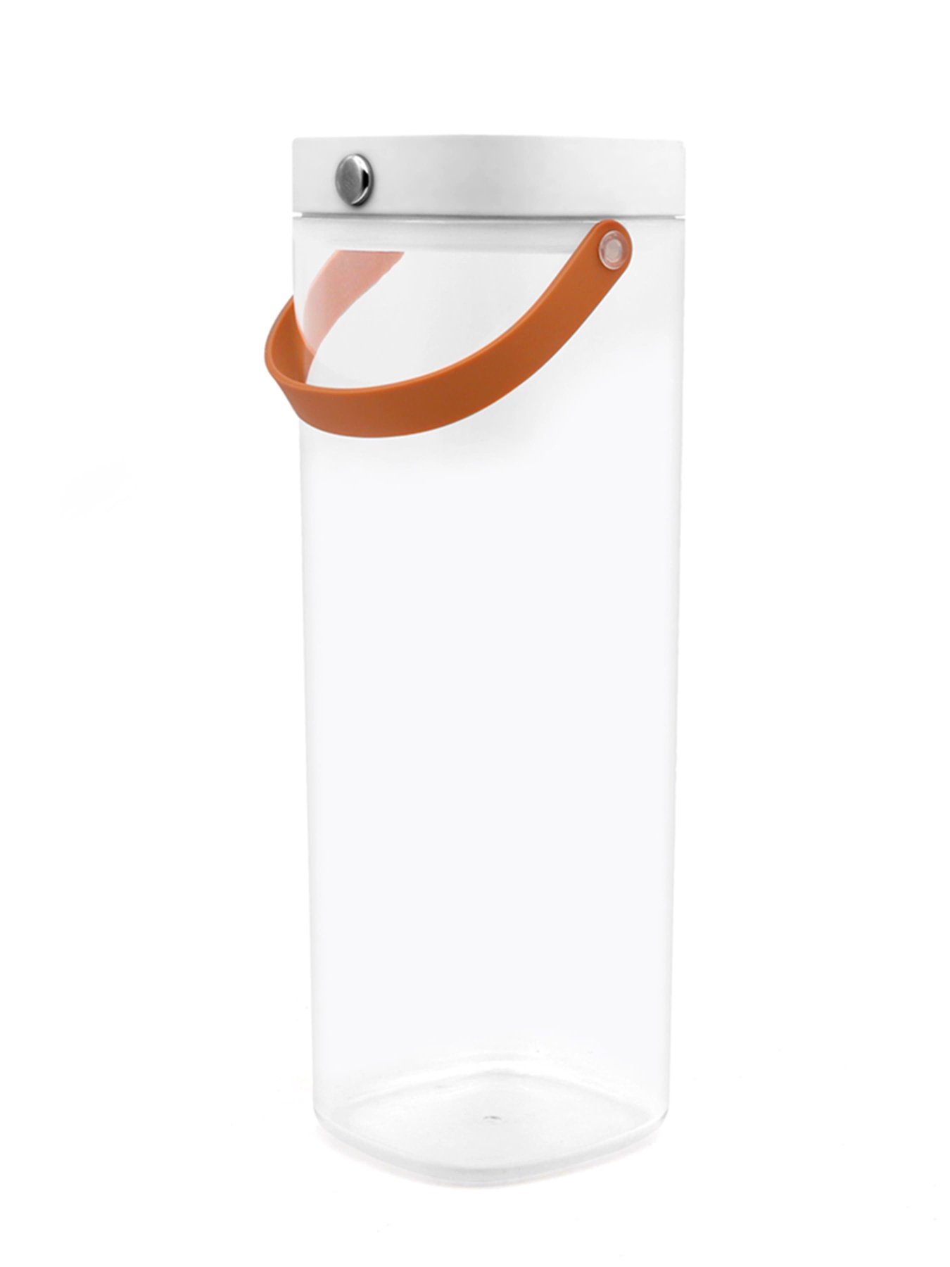 Емкость для хранения высокая прозрачная с белым MBM MY HOME модель KP-07 XL T/WHITE Фото