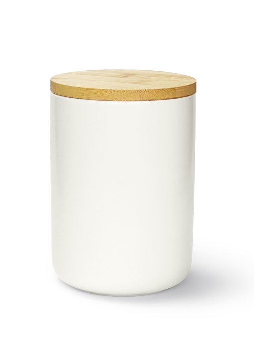 Емкость для хранения белая/дерево MBM MY HOME модель KP-13 M WHITE/WOOD Фото