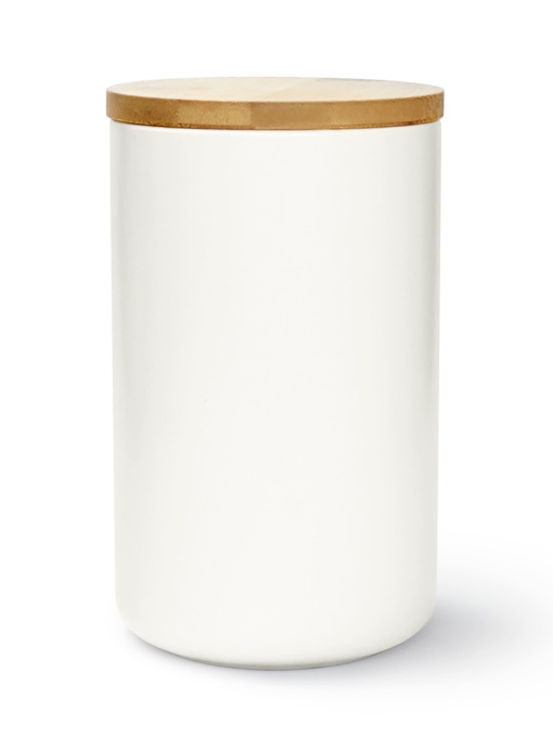 Емкость для хранения белая/дерево MBM MY HOME модель KP-13 L WHITE/WOOD Фото