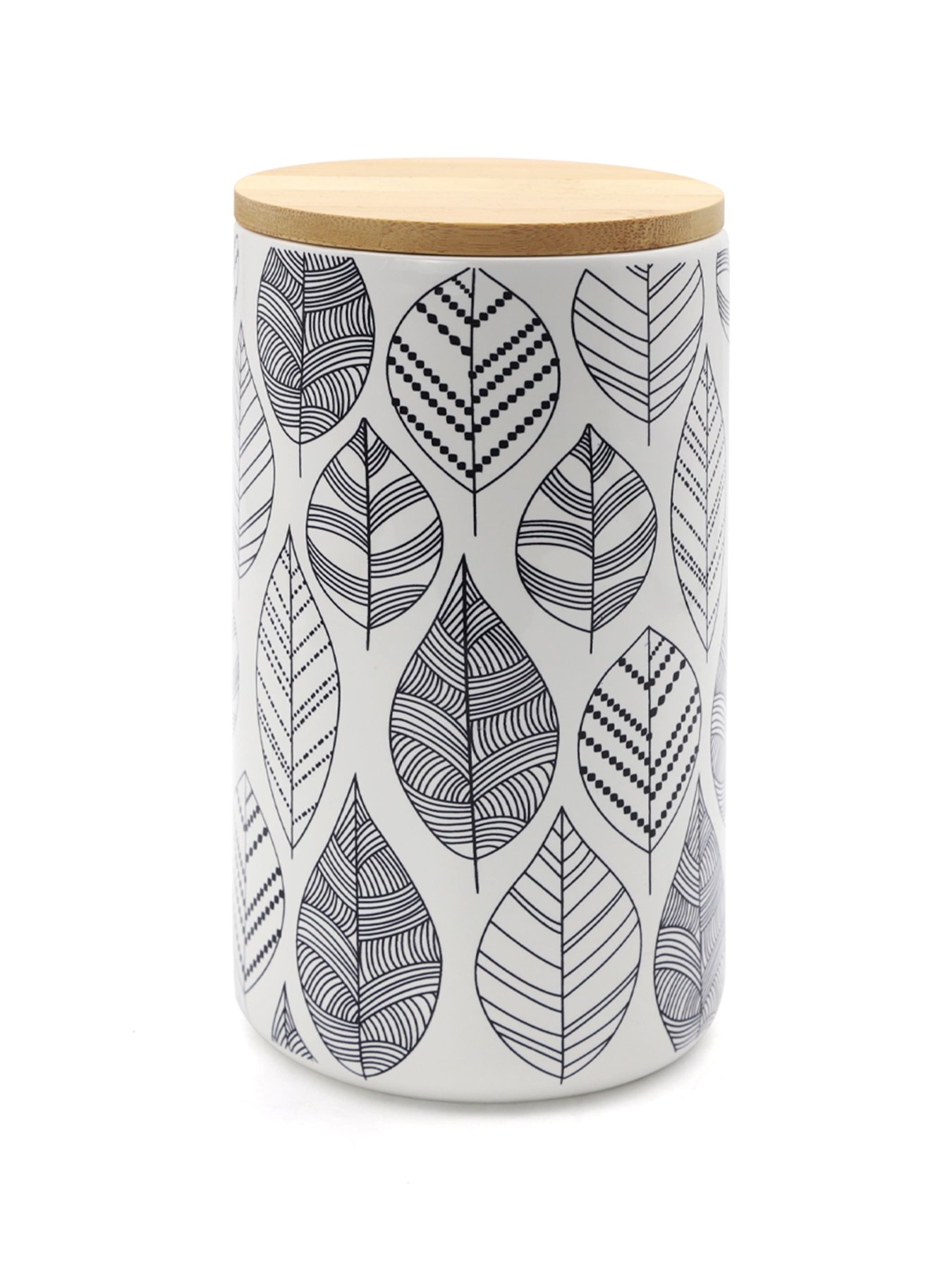 Ємність для зберігання з візерунком біла/дерево MBM HOME модель KP-15 L WHITE/WOOD Ємність для зберігання з візерунком біла/дерево MBM HOME модель KP-15 L WHITE/WOOD Фото