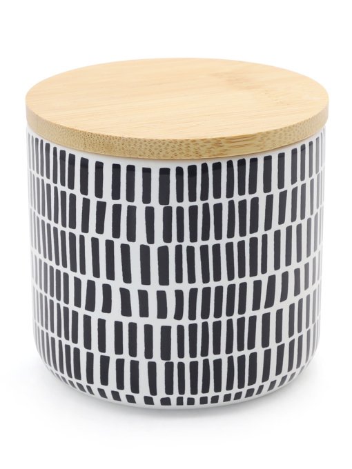 Емкость для хранения с узором серая/дерево MBM MY HOME модель KP-16 S GRAY/WOOD Фото