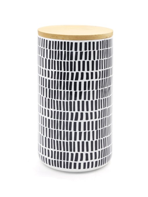 Ємність для зберігання з візерунком сіра/дерево MBM HOME модель KP-16 L GRAY/WOOD Фото