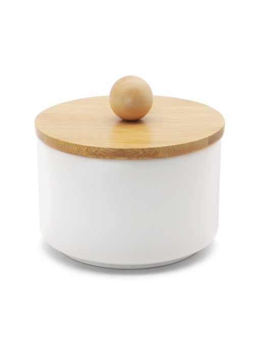 Ємність для зберігання біла/дерево MBM HOME модель KP-17 WHITE/WOOD Фото